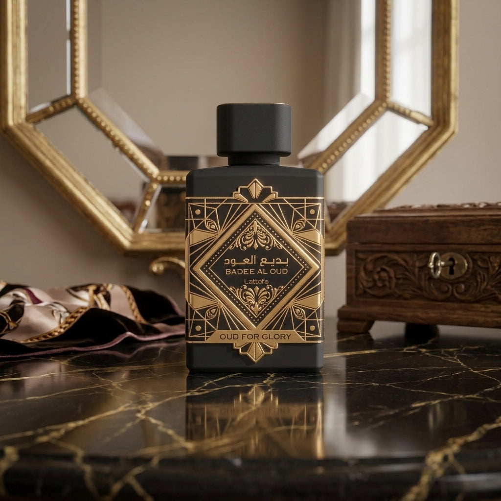 Lattafa Bade'e Al Oud Oud For Glory Eau de Parfum - Luxury Fragrance Spray (100 ml / 3.4 Fl Oz) - Vezmora
