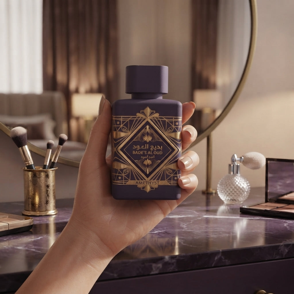 Lattafa Bade'e Al Oud Amethyst Eau de Parfum - Luxury Fragrance Spray (100 ml / 3.4 Fl Oz) - Vezmora