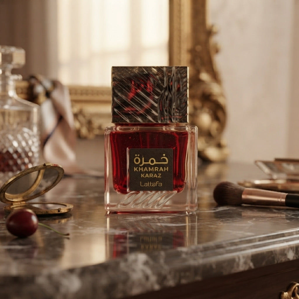 Lattafa Khamrah Karaz Eau de Parfum - Luxury Fragrance Spray (100 ml / 3.4 Fl Oz) - Vezmora