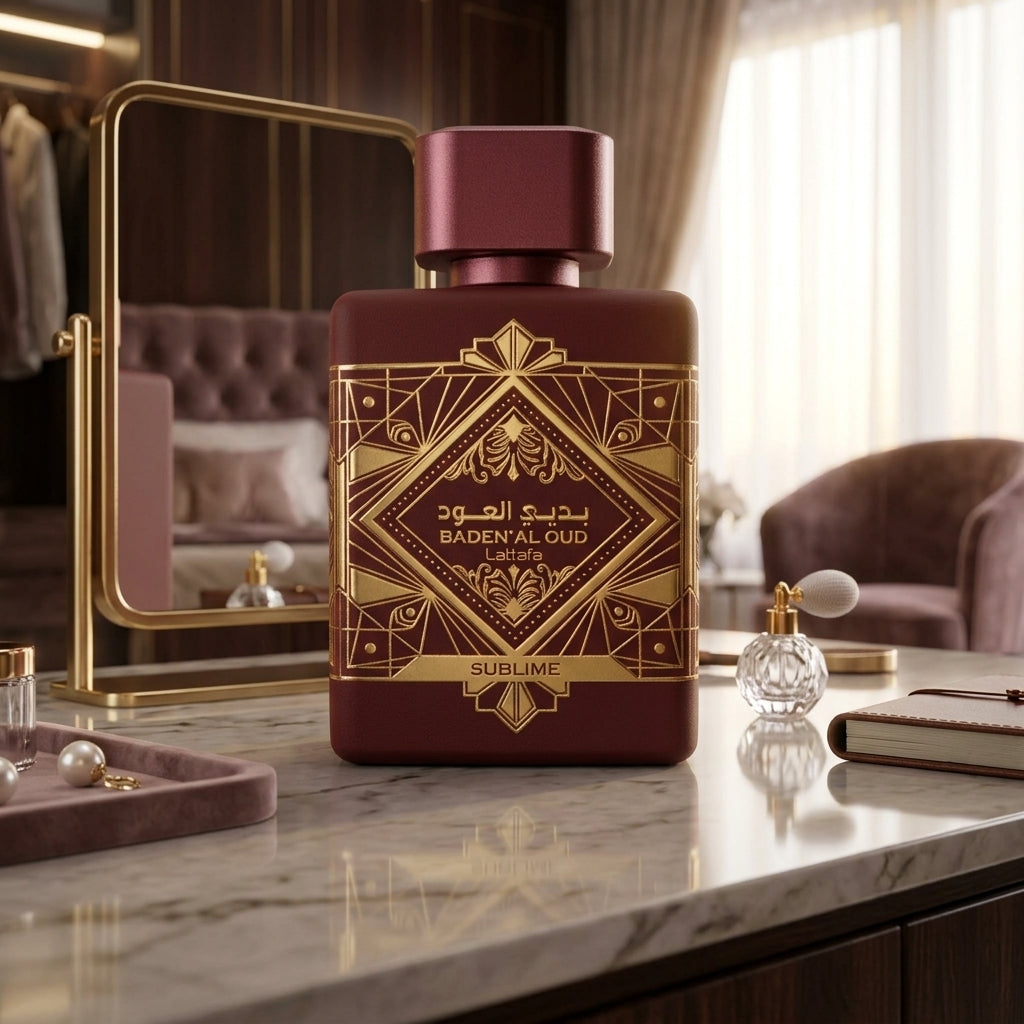 Lattafa Bade'e Al Oud Sublime Eau de Parfum - Luxury Fragrance Spray (100 ml / 3.4 Fl Oz) - Vezmora