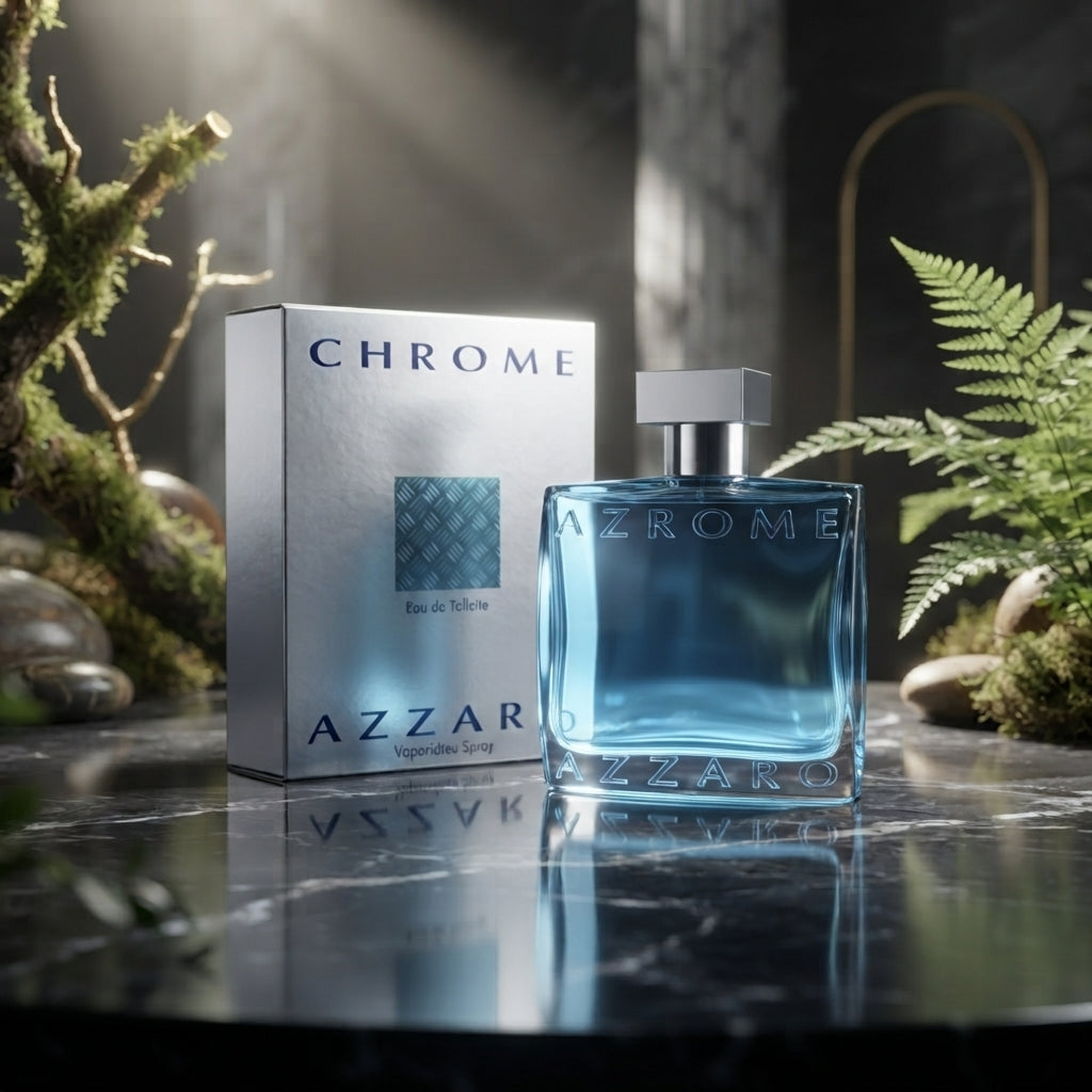Azzaro Chrome Eau de Toilette - Luxury Fragrance Spray (100 ml / 3.4 Fl Oz) - Vezmora