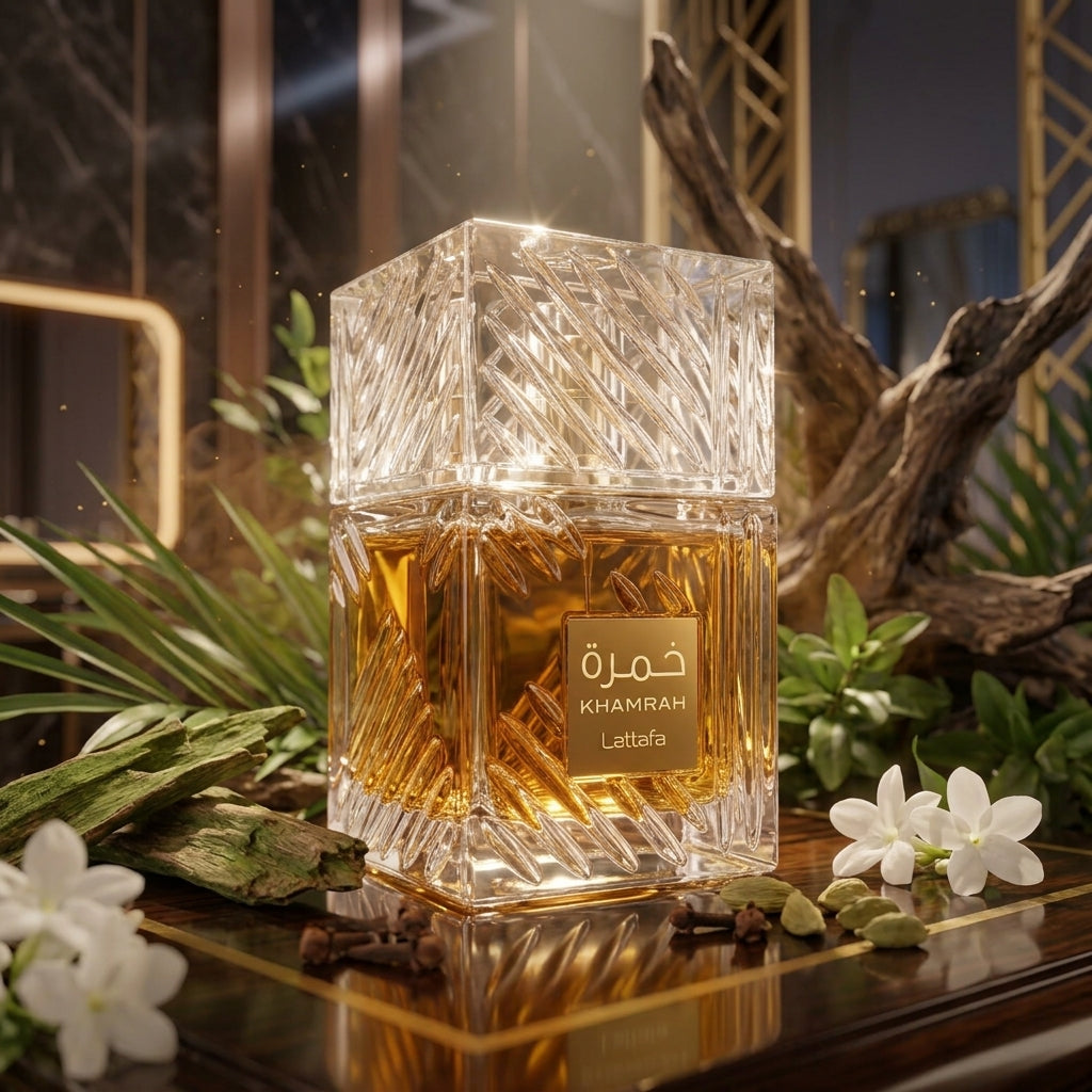 Lattafa Khamrah Dukhan Eau de Parfum - Luxury Fragrance Spray (100 ml / 3.4 Fl Oz) - Vezmora