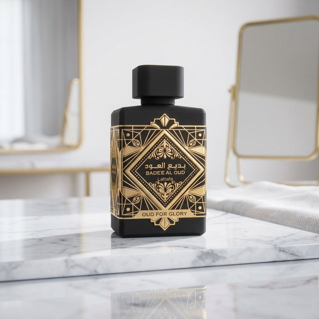 Lattafa Bade'e Al Oud Oud For Glory Eau de Parfum - Luxury Fragrance Spray (100 ml / 3.4 Fl Oz) - Vezmora