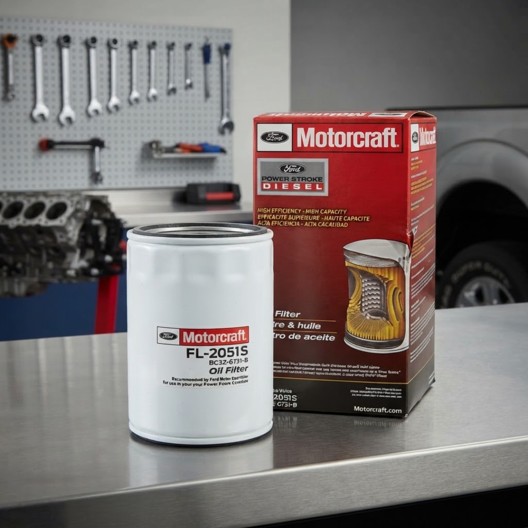 Genuine Motorcraft Power Stroke Diesel Oil Filter - FL-2051S (BC3Z-6731-B) - Vezmora
