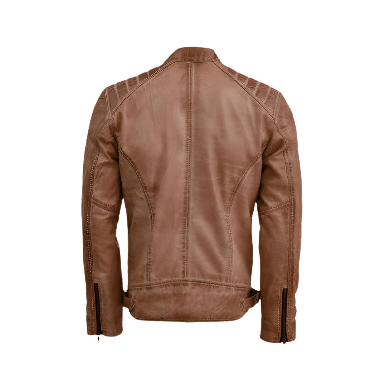 Men's Distressed Leather Waxed Jacket – Trendy & Stylish