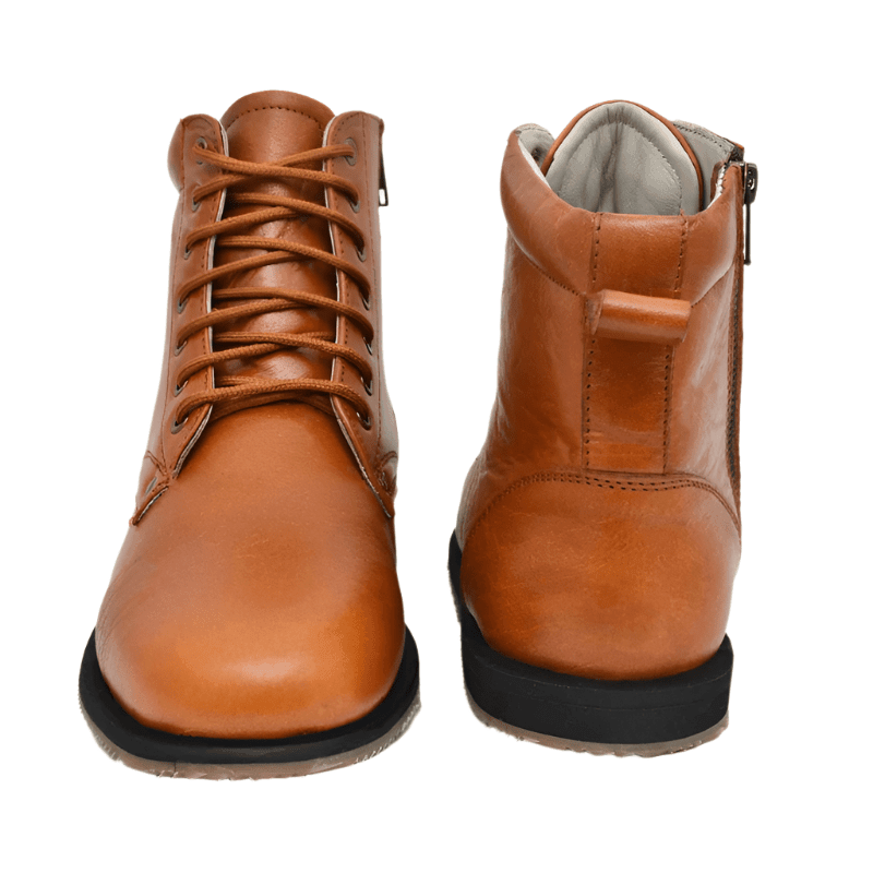 Heavy-Duty Biker Boots with Rugged Rubber Sole