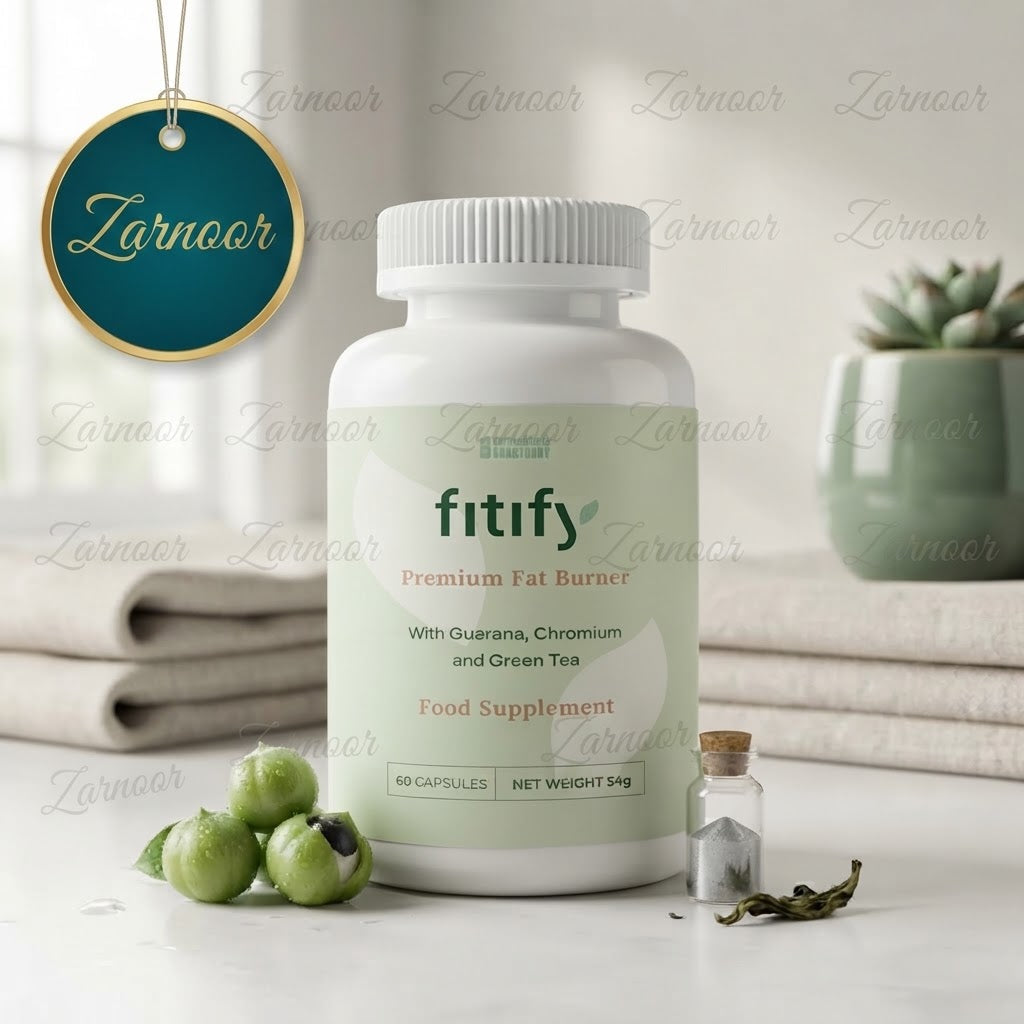 Vezmora Fitify Premium Fat Burner With Guarana, Chromium and Green Tea Food Supplement - 60 Capsules - Vezmora