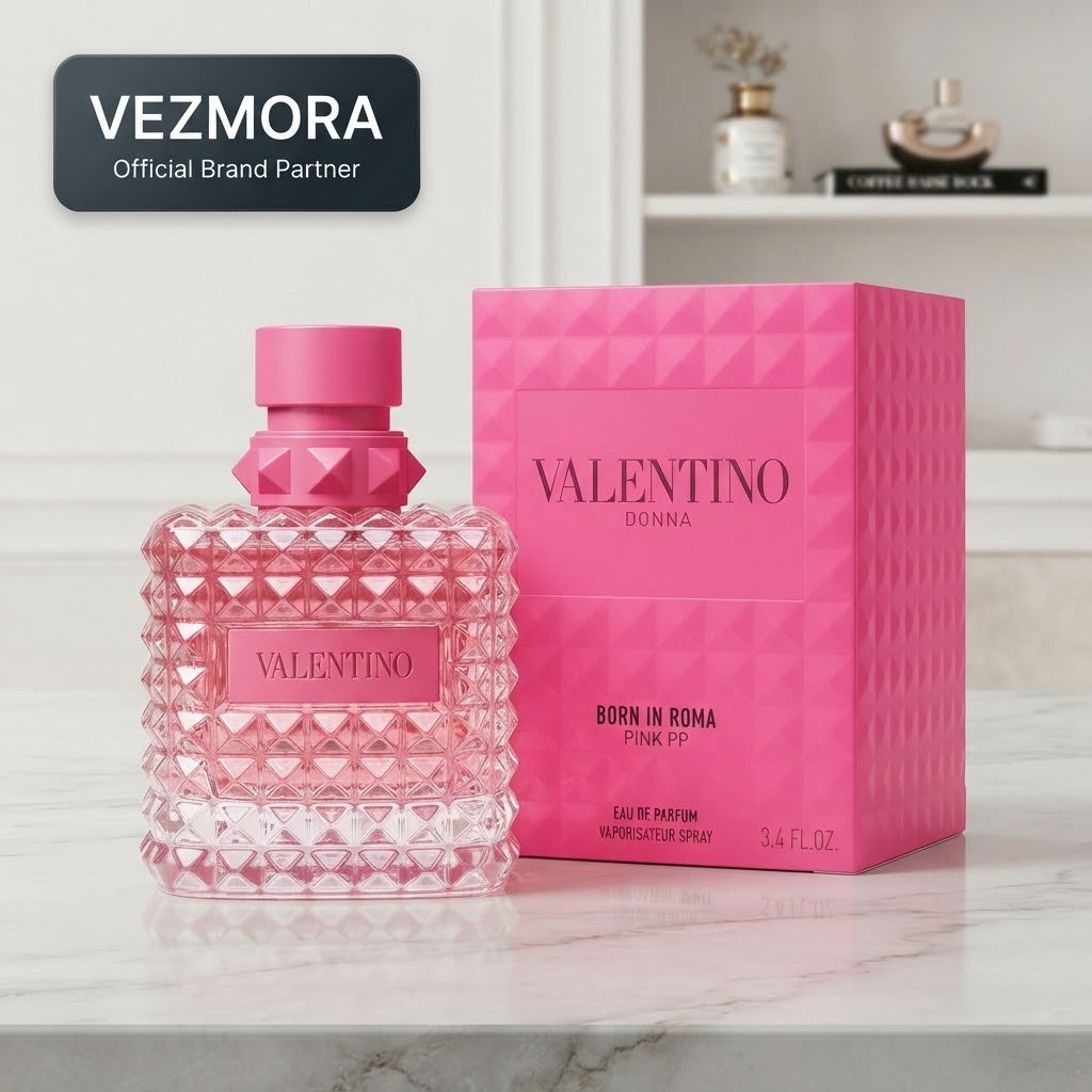 VEZMORA VALENTINO DONNA BORN IN ROMA PINK PP EAU DE PARFUM SPRAY 100 ML/3.4 FL.OZ.