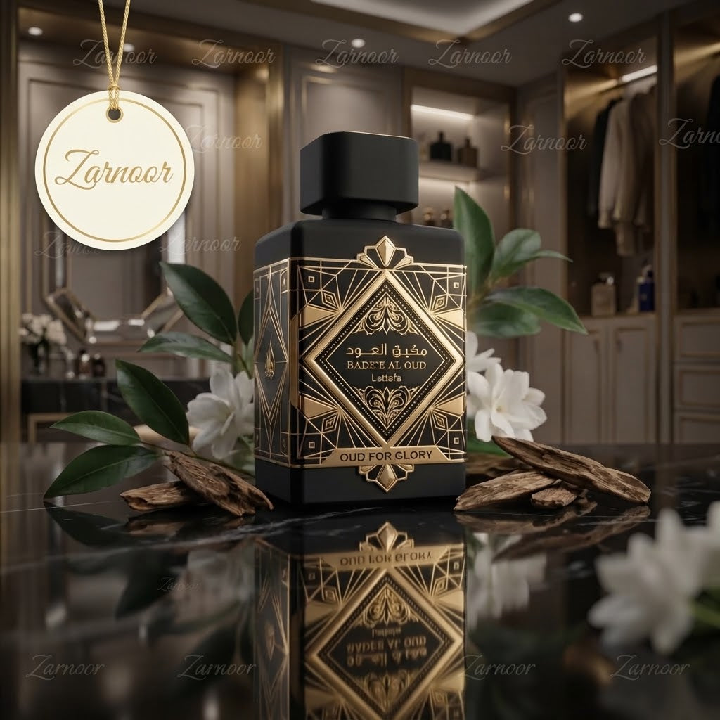 Lattafa Bade'e Al Oud Oud For Glory Eau de Parfum - Luxury Fragrance Spray (100 ml / 3.4 Fl Oz) - Vezmora