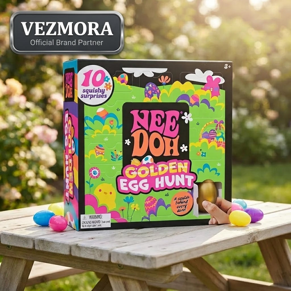 Vezmora NeeDoh Golden Egg Hunt Squishy Surprises Mystery Box Set