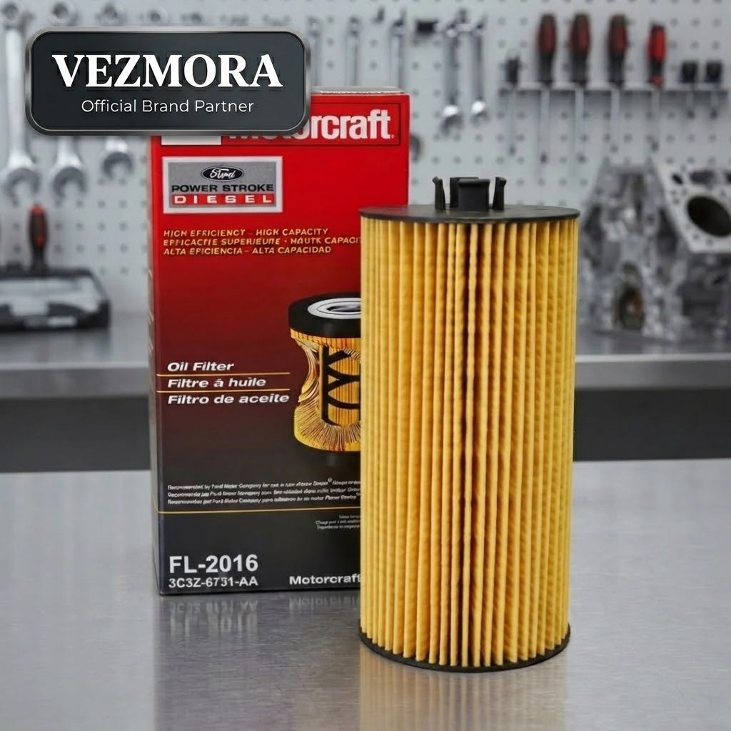 VEZmora Genuine Motorcraft Power Stroke Diesel Oil Filter - FL-2016 (3C3Z-6731-AA)