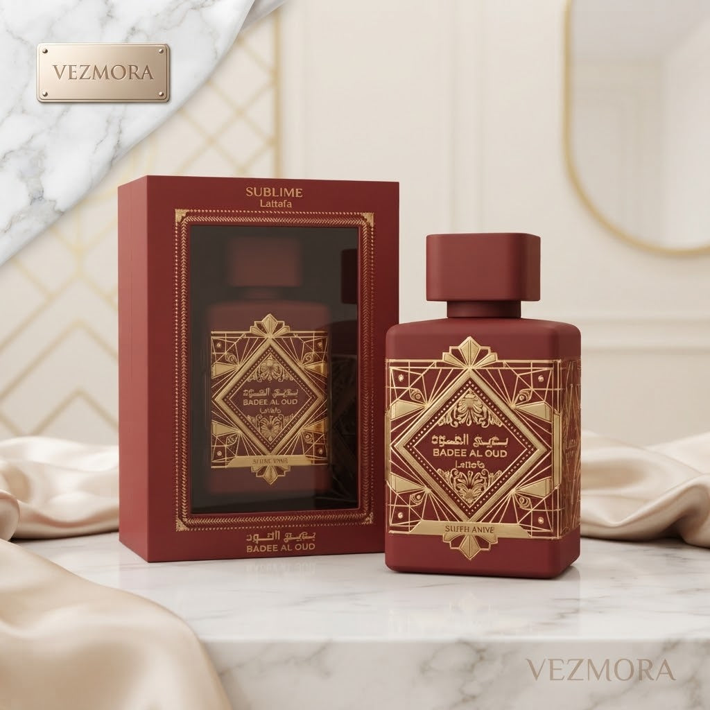 VEZmora Lattafa Bade'e Al Oud Sublime Eau de Parfum - Luxury Fragrance Spray (100 ml / 3.4 Fl Oz)