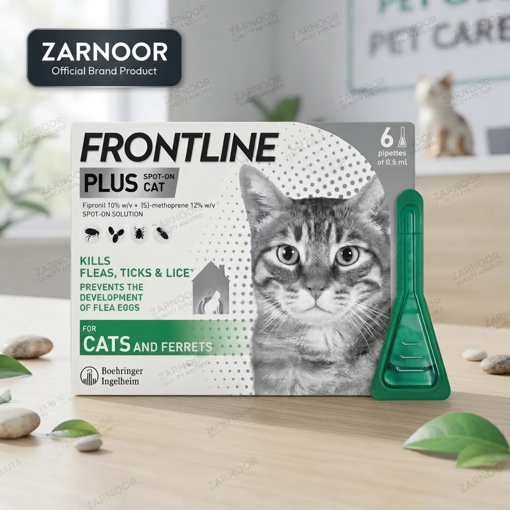 Vezmora Frontline Plus Spot-On Flea, Tick & Lice Treatment for Cats & Ferrets - 6 Pipettes - Vezmora