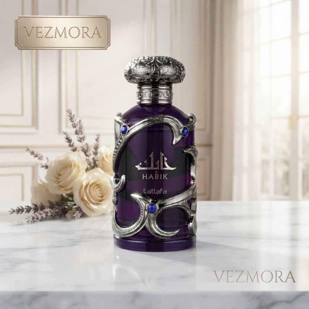 VEZmora Lattafa Habik Silver Edition Eau de Parfum - Luxury Fragrance Spray (100 ml / 3.4 Fl Oz)